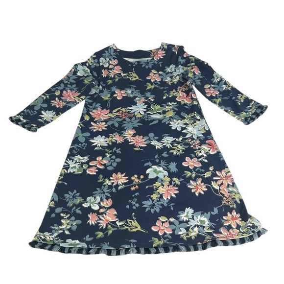 Spartina 449 Island Fringe Dress Peeples Song Blue Southern Garden Womens Small - Picture 6 of 14